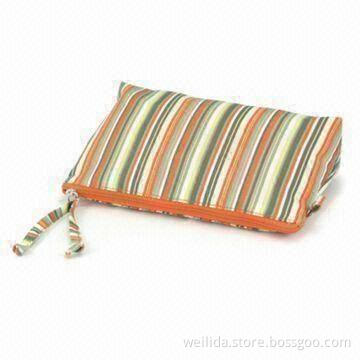 Cosmetic Bag in Stripes Printed Cloth, Many Patterns, Colors Optional
